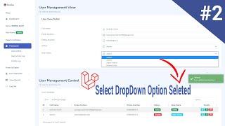Selected value of a dropdown in Laravel 8.X | Dashboard V13
