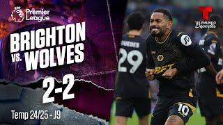 Highlights & Goals: Brighton vs. Wolverhampton 2-2 | Premier League | Telemundo Deportes