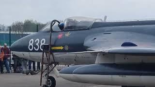 Hawker Hunter GA.11 WT806 full power engine runs at Bruntingthorpe 29/4/2023