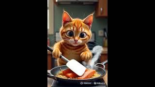 cat is a cooking fish #cat #cat #pets #pets #cutecat #catlover