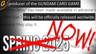 BIG Gundam Card Game NEWS! Release Date change?