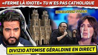 DIVIZIO ATOMISE Géraldine maillet et Gilles Verdez en direct sur TPMP. Les vitraux de Notre-Dame