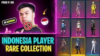 INDONESIA PLAYER COLLECTION || FREE FIRE NO TOP UP COLLECTION || DYLAND PROS FREE FIRE COLLECTION