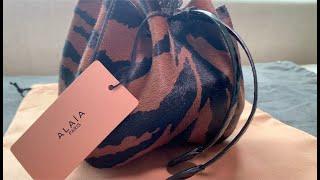 Unboxing ALAÏA Rose Marie Mini Water Snake Trimmed Zebra Print Calf Hair Bucket Bag