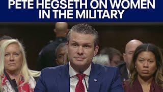 Pete Hegseth and Senator Jean Shaheen discuss women in the military during Defense Secretary hearing