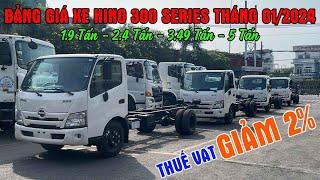 Bảng Giá Xe Tải Hino 1T9, 2T4, 3T5, 5 Tấn Mới Nhất Năm 2024| Giá Xe Hino 300 Series Siêu Rẻ