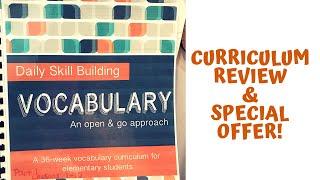 Curriculum Review - Vocabulary for 3-4th Grade & Special Offer // VEDA DAY 9