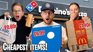 ONLY eating the CHEAPEST items on the menu - FOR 24 HOURS!