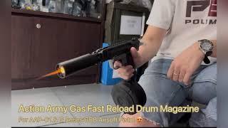 Action Army AAP01 / AAP01C Fast Reload 350 Rds GBB Airsoft Gas Drum Mag Ft. C&C Tac Speed AAP01 BBU