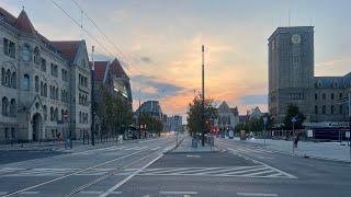 Walking around the evening city of Poznan. Beautiful Poland!!!