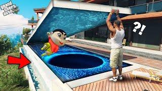 Shinchan and Franklin Found a Way To Other World In His Swimming Pool In Gta 5