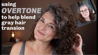 Using Overtone to help blend my gray hair transition. #grayhairtransition