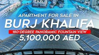 Apartments for Sale in Burj Khalifa | Panoramic Fountain View | 5,100,000 AED