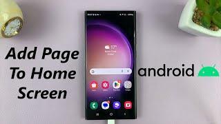 How To Add Page To Home Screen On Android Phone