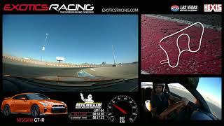 Driving a Nissan GT R around a race track