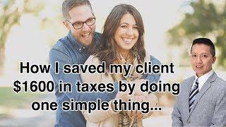 Saved $1600 on Taxes | One Simple Technique | Noel B. Lorenzana, CPA