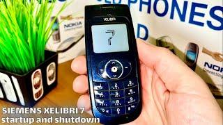 Siemens XELIBRI 7 startup & shutdown - by Old Phones World