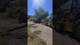 Wheeled Excavator Stuck #funny