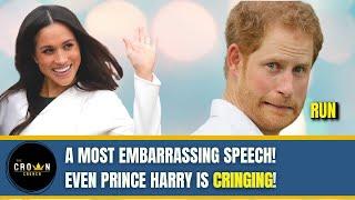 Embarrassing speech from Meghan Markle! Watch Prince Harry squirming!
