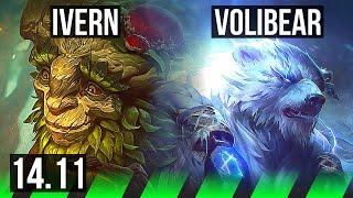 IVERN vs VOLIBEAR (JGL) | 2/0/13, 1400+ games, Rank 14 Ivern | NA Challenger | 14.11