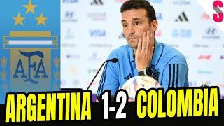 Rueda de Prensa de Lionel Scaloni -  Argentina 1-2 Colombia por eliminatorias.