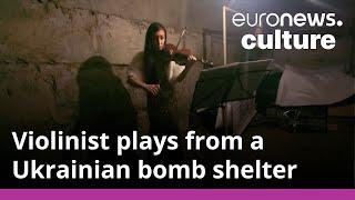 Violinist becomes social media sensation after playing from Kharkiv bomb shelter