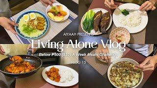 Living Alone in the Philippines: Below ₱500 ($10) A Week Meals Challenge (yummy )