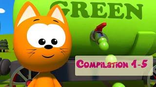 Meow meow Kitty Games    - compilation 1-5 -  Playing a game with Kitten