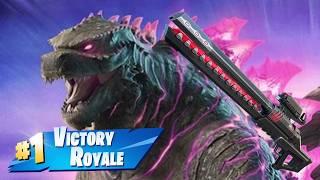 GODZILLA + RAIL GUN Action + 2X  #1 VICTORY – Fortnite Zero Build Battle Royale Let’s Play Gameplay