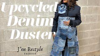  Upcycling a Men’s Blazer with 30+ Denim Pockets! ️