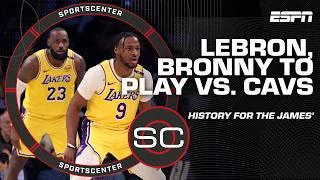 LeBron James and Bronny expected to play together vs. Cavaliers  | SportsCenter