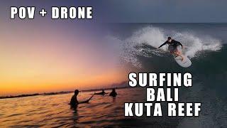 СЕРФИНГ БАЛИ 2024 - КУТА РИФ / SURFING BALI 2024 - KUTA REEF / POV + DRONE