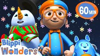 Barry the Snowman takes Blippi on a scavenger hunt ! | Blippi Wonders Educational Videos for Kids