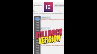 How to roll back Elementor to a previous version - Quick Guide