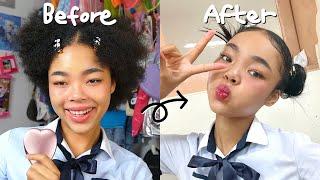 GRWM Before Koera School  Everything about my hair Hair styling