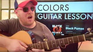 How To Play Colors Guitar Black Pumas // easy guitar tutorial beginner lesson easy chords