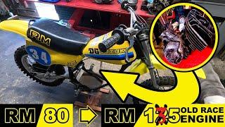 Fitting Old 135 Race Engine Into 1981 RM80 Part 1