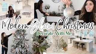 Christmas Decorate With Me Modern Glam Style 2021 / Simple Christmas Decorating Ideas