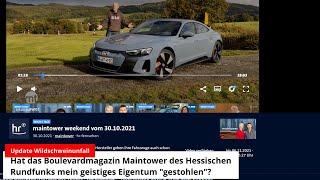 Hat MAINTOWER, das Boulevard-Magazin des HESSISCHEN RUNDFUNKS, mein geistiges Eigentum "gestohlen"?