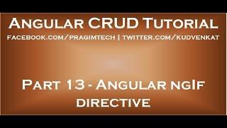 Angular ngif directive
