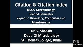 Citation & Citation Index