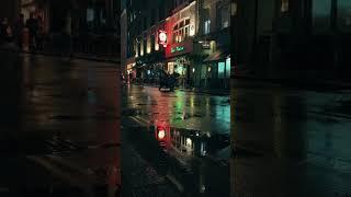 #London #rain Rainy night, central London, Big Ben, Leicester Square, Soho, Bar Italia, Cinematic