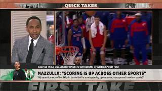 Stephen A. DEFENDS Adam Silver's take that SCORING IS TOO HIGH in the NBA  | First Take