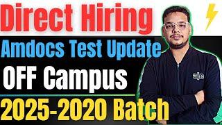 Amdocs Test | OFF Campus Drive For 2024 , 2023 , 2022 , 2021 Batch Hiring | Latest Fresher Jobs  |