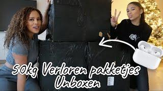 ️50KG VERLOREN PAKKETJES unboxen️ OMG er zaten Airpods in!!!!