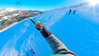 Skiing Milly Top to Bottom at Brighton Ski Resort Utah