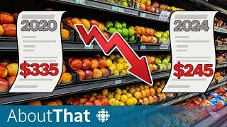 Why are we spending less on groceries when they cost more? | About That