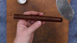 Rolling a big cigar outside - Churchill