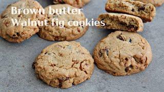 Brown butter walnut, fig cookies  │Brechel