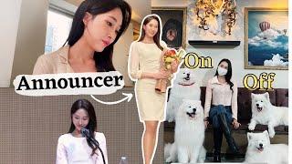 아나운서 온앤오프| 시상식 진행, 뉴욕 친구들과 불금 Announcer's ON & OFF VLOG| Samoyed Dog Cafe in Korea